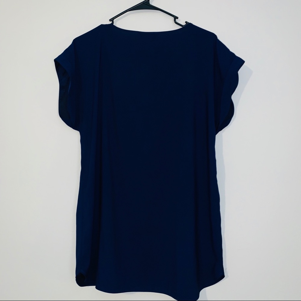 Express Navy Blue Blouse - Picture 3 of 5